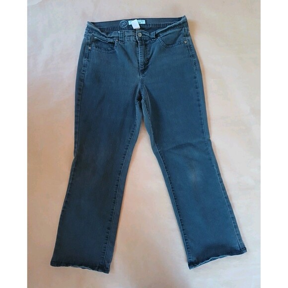 Charter Club Curvy Bootcut Jeans Size 10 Short Gray Denim Tummy Control Pants - Picture 1 of 12